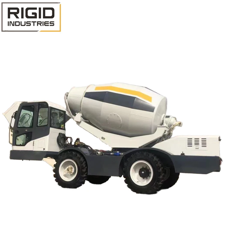concrete mixer truck on construction site working concrete mixer truck on construction site working